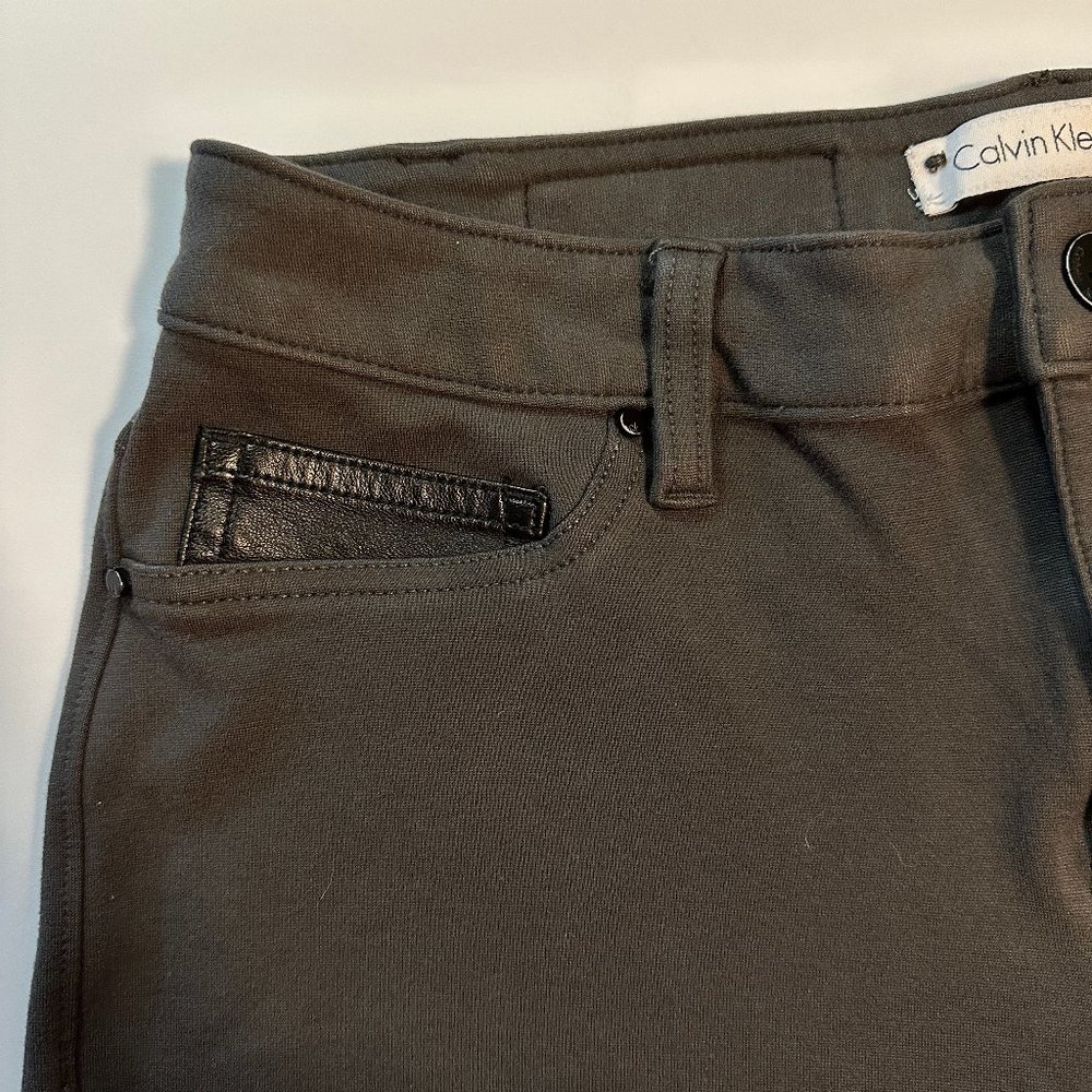 Calvin Klein Super Stretch Soft Dark Gray Pants - Size 6